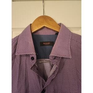 SAND COPENHAGEN Men's Long Sleeve Button Down Shirt Pattern Size 42 Large